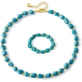 thumbnail image 2 of Pure Turquoise Stone Necklace And Pure Turquoise Bracelet,Set Of 2, 2 of 7