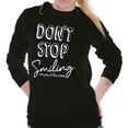 thumbnail image 4 of Dont Stop Smiling Every Day Positive Women's Long Sleeve T Shirt Brisco Brands S, 4 of 6
