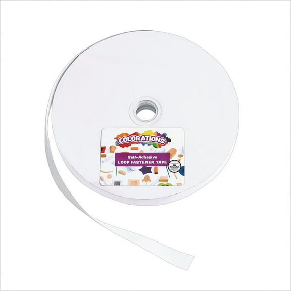 Colorations Loop Self-Adhesive Fastener - 25 Yards