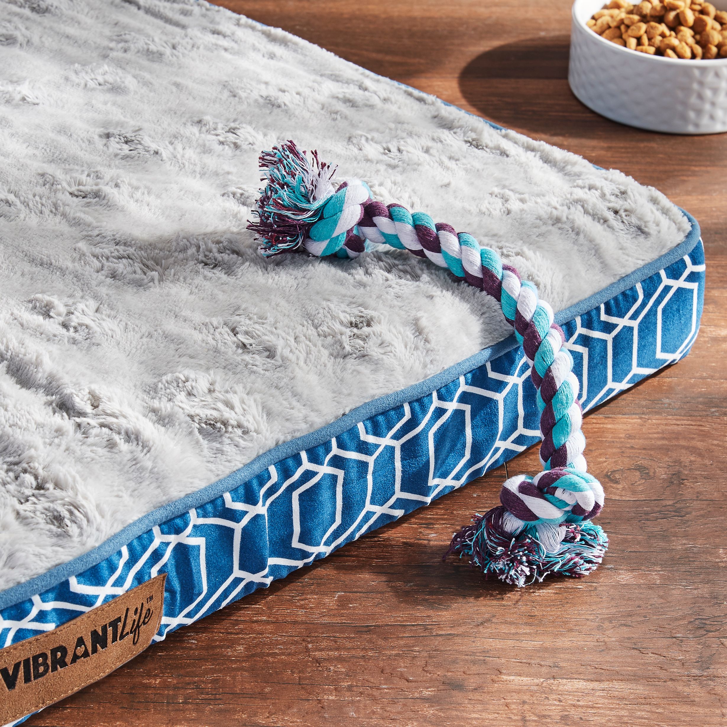 Vibrant Life Therapeutic X-Large Pet Bed, Blue