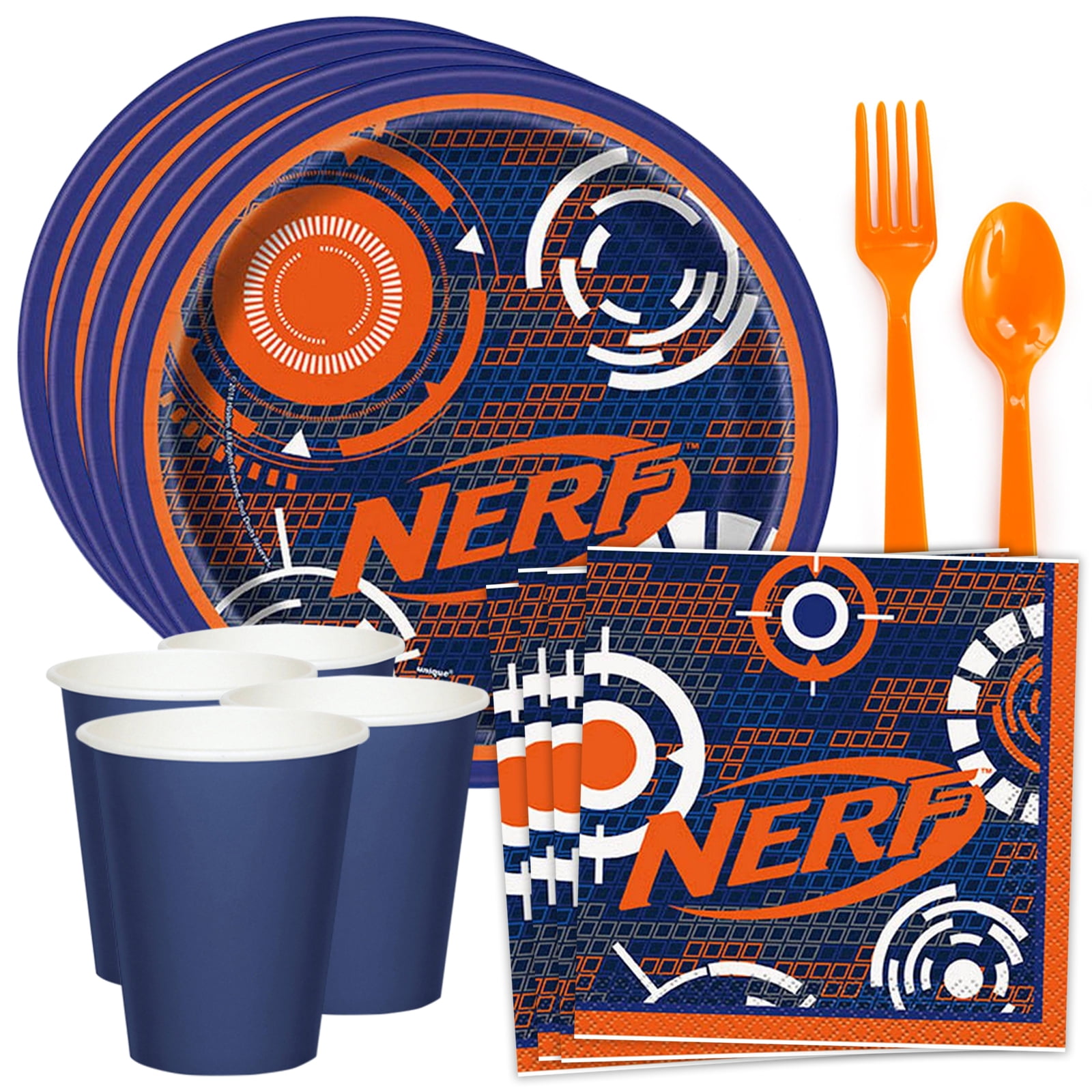 Nerf Party Supplies Birthday Kit Serves 8 Walmart