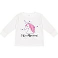 thumbnail image 3 of Inktastic Unicorn Girls Cute Fantasy Girls Long Sleeve Toddler T-Shirt, 3 of 5