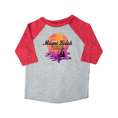 

Inktastic Miami Beach Florida Vacation Sunset Gift Toddler Toddler Girl T-Shirt