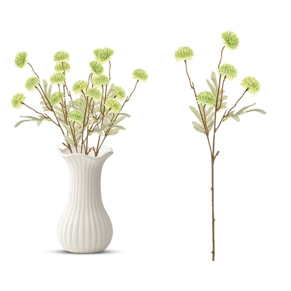 20" Fake Flowers, 5 Heads Artificial Silk Chrysanthemums flowers Fall Decorations for Home Table Wedding Autumn Indoor Decor, Artificial Potted Wedding Home Decor Ornaments Flower Arrangement