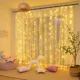 thumbnail image 3 of Guirnalda de luces LED para decoración navideña, control remoto, USB, para bodas, cortina, lámpara de 3 m, para dormitorio, bombilla para exteriores, hadas, 3 of 5