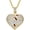 Gold-Silver, variant on Hip Hop 18K Gold Plated Iced Out Full Cubic Zircon Broken Heart Band Aid Necklace Pendant for Women Men