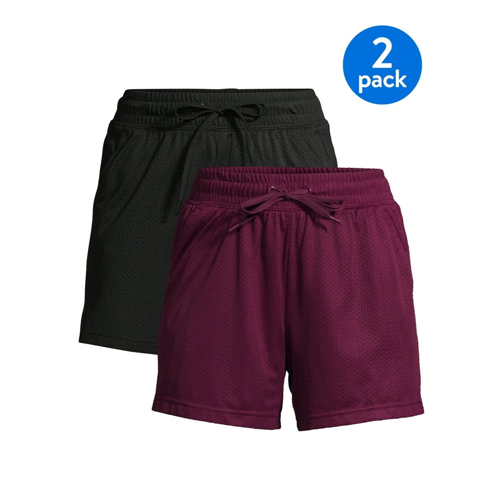 Athletic Works Athletic Works Women’s Mesh Shorts, 2Pack Walmart