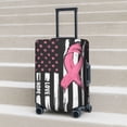 thumbnail image 6 of Gukieu Ribbon Breast Cancer Awareness Print Suitcase Protective Cover, Elastic Zipper Buckle Suitcase Protective Cover, Suitable for Travel, Business Trip-Large, 6 of 7