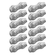 UPKOCH 12 Pcs Cable Clips Stainless Steel Cable Clamp Wire Rope Chuck Cable Clamp Single Clip