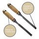 thumbnail image 4 of Cuchillo para tallar KEWITY 12 piezas Cincel de madera de carpintero, 4 of 5