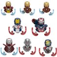 thumbnail image 3 of Figuras de acción en miniatura de superhéroes de Hot Toys, Iron Man, todas las series, bloques de construcción, muñecos de películas clásicas, juguetes para niños, regalo, 3 of 4