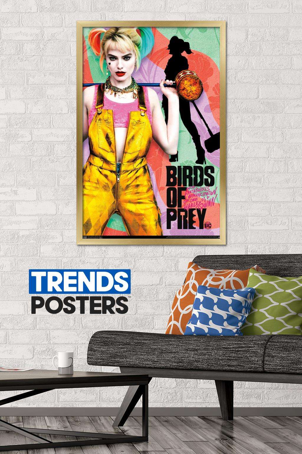 DC Comics Movie - Birds of Prey - Emancipation Wall Poster, 22.375" x 34", Framed