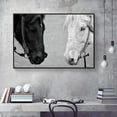 thumbnail image 3 of wall26 Floating Framed Canvas Wall Art for Living Room, Bedroom Black and White Wild Animal Canvas Prints for Home Decoration Ready to Hang - 24x36 inches, 3 of 4