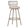 thumbnail image 2 of Hillsdale Canal Street Geometric Circle Back Metal Adjustable Stool with Nested Legs, Champagne Gold, 2 of 5