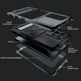 thumbnail image 4 of for Samsung Galaxy s24 Ultra Case Heavy Duty Metal Aluminium Bumper Built in Screen Protector Lens Military Grade Rubber Hard Durable Phone Cases Men  s 24 Ultra 2024 Black, 4 of 12