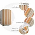thumbnail image 6 of Burnt Orange Striped Waterproof Fabric Shower Curtain, Farmhouse Orange Ombre Stripes Shower Curtain for Bathroom Curtains Bathtubs Hotel Washable Shower Curtains with 12 Hooks Extra Long 72x96, 6 of 6