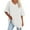 White, variant on Fesfesfes T Shirts for Women's New Solid Loose Half Sleeve V-Neck Cotton Waist Short Sleeve V-Neck Tops Women Clothing 10(XL)