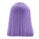 thumbnail image 2 of Front Lace Wig Medium Length Straight Hair Wig Headgear Purple Short Style, 2 of 4