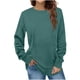 thumbnail image 2 of Pntutb Moda Mujer Otoño Invierno Sólido Cuello Redondo Jersey Manga Larga Tops Pntutb Pntutb-3084, 2 of 6
