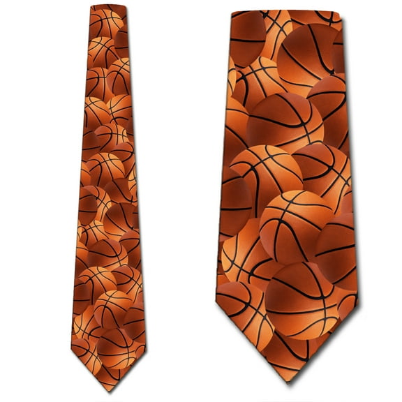 Basketball Ties Mens Sports Necktie by Three Rooker