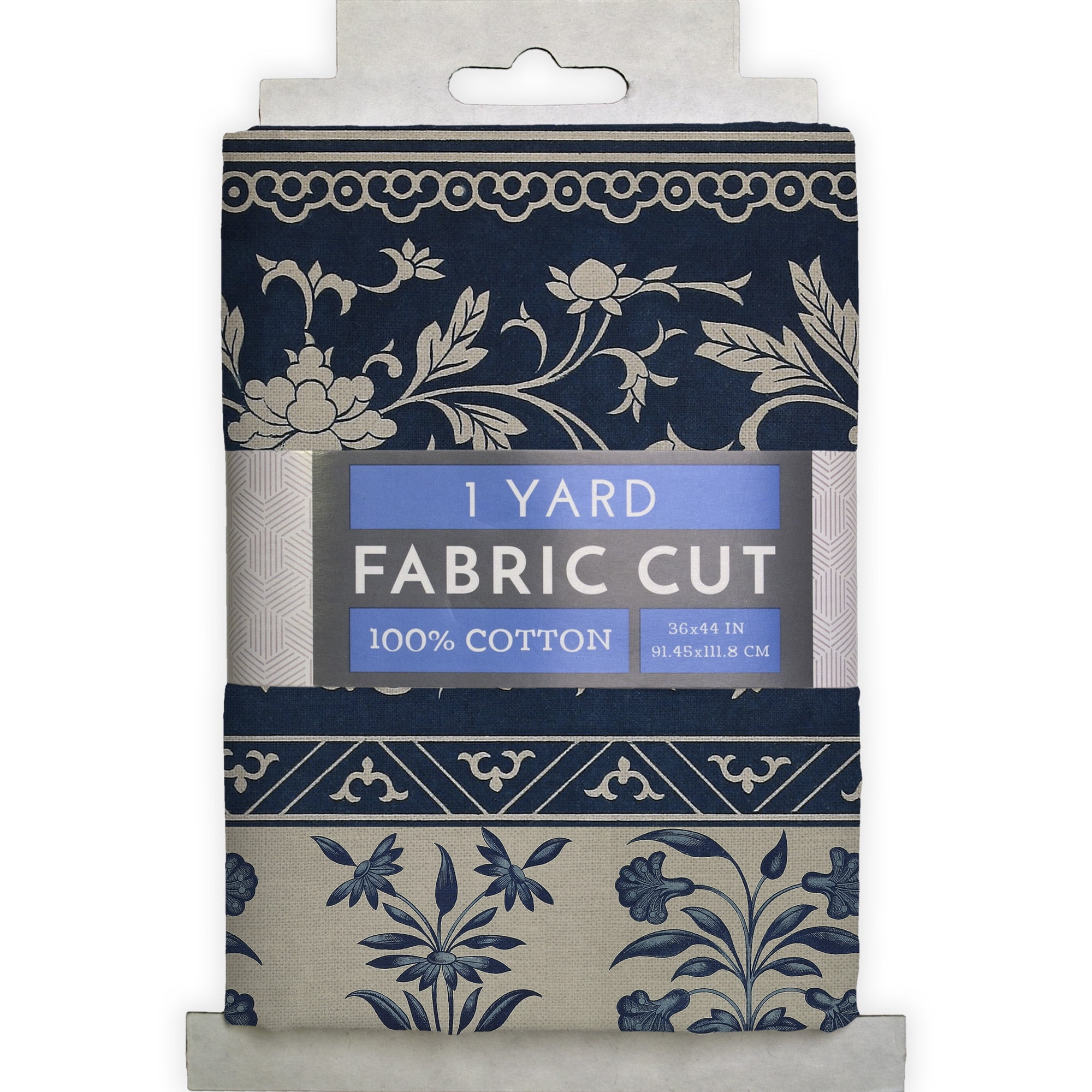 (2 pack) 1 Yard 100% Cotton Country Lace, Blue, 44" Wide for Quilting & Sewing by David Textiles