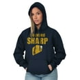 thumbnail image 3 of Looking Sharp cheddar Cheese Pun Gym Unisex Plus Fleece Graphic Hoodie Brisco Brands 5X, 3 of 4