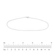 thumbnail image 4 of 14K White Gold Women's 10" 1.05mm Diamond Cut Round Wheat Chain Necklace, 4 of 4