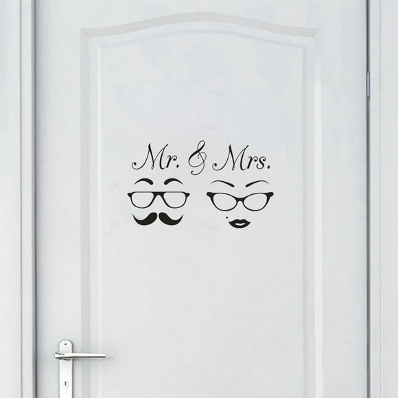 EGNMCR Room Decor Home Decor MR & Home Decor Wall Sticker Decal Bedroom Door Vinyl Art Mural Wall Sticker