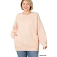 thumbnail image 2 of Zenana Women & Plus (S-3XL) Basic Relaxed Long Sleeve Round Neck Sweatshirts w/Side Pockets, 2 of 2