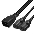 thumbnail image 2 of Cable divisor en Y IEC320 C20 macho a 2 x C13 hembra de 32 cm, resistente, para minería, PDU y UPS, 0,32 m, 2 of 5