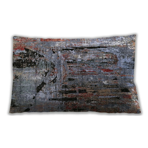 Ahgly Company Indoor Rectangular Mid-Century Modern Lumbar Throw Pillow, 13 inch by 19 inch