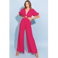 thumbnail image 2 of Flying Tomato Women's Statement Cocktail Cut Out Jumpsuit (S, Fuchsia)), 2 of 4