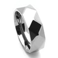 thumbnail image 2 of Men Women 8MM Comfort Fit Titanium Wedding Band Faceted Dome Ring (Size 7 to 14), 2 of 3