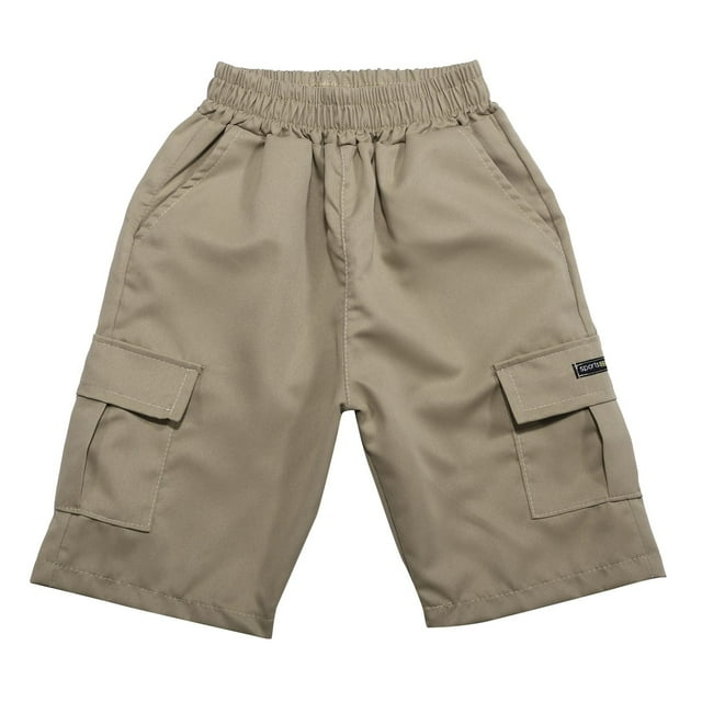 XDZJLR Pantalon Garçon Enfants Cargo Jeunesse Décontracté Ample Extensible Extérieur Bas Cargo Shorts 8-9 Ans