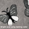 thumbnail image 5 of Furrygo Gray Bathroom Rug, Butterfly Pattern Microfiber Shaggy Bathroom Mats |Absorbent |Non Slip |24" x 36", 5 of 6