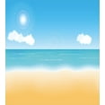 thumbnail image 3 of Ambesonne Beach Duvet Cover Set, Relaxing Sunny Seaside, 2-Calking, Sand Brown Sky Blue, 3 of 7
