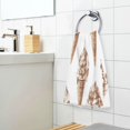 thumbnail image 3 of Yayeee 2 Pack Hand Towels for Bathroom 100% Cotton 16" x 28" Soft Absorbent Kitchen Towel, Brown Ice Cream Pattern, 3 of 7