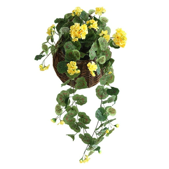 OUSITAID Artificial Flower Hanging Design Faux Silk Flower Delicate Vivid Fake Rose Flower