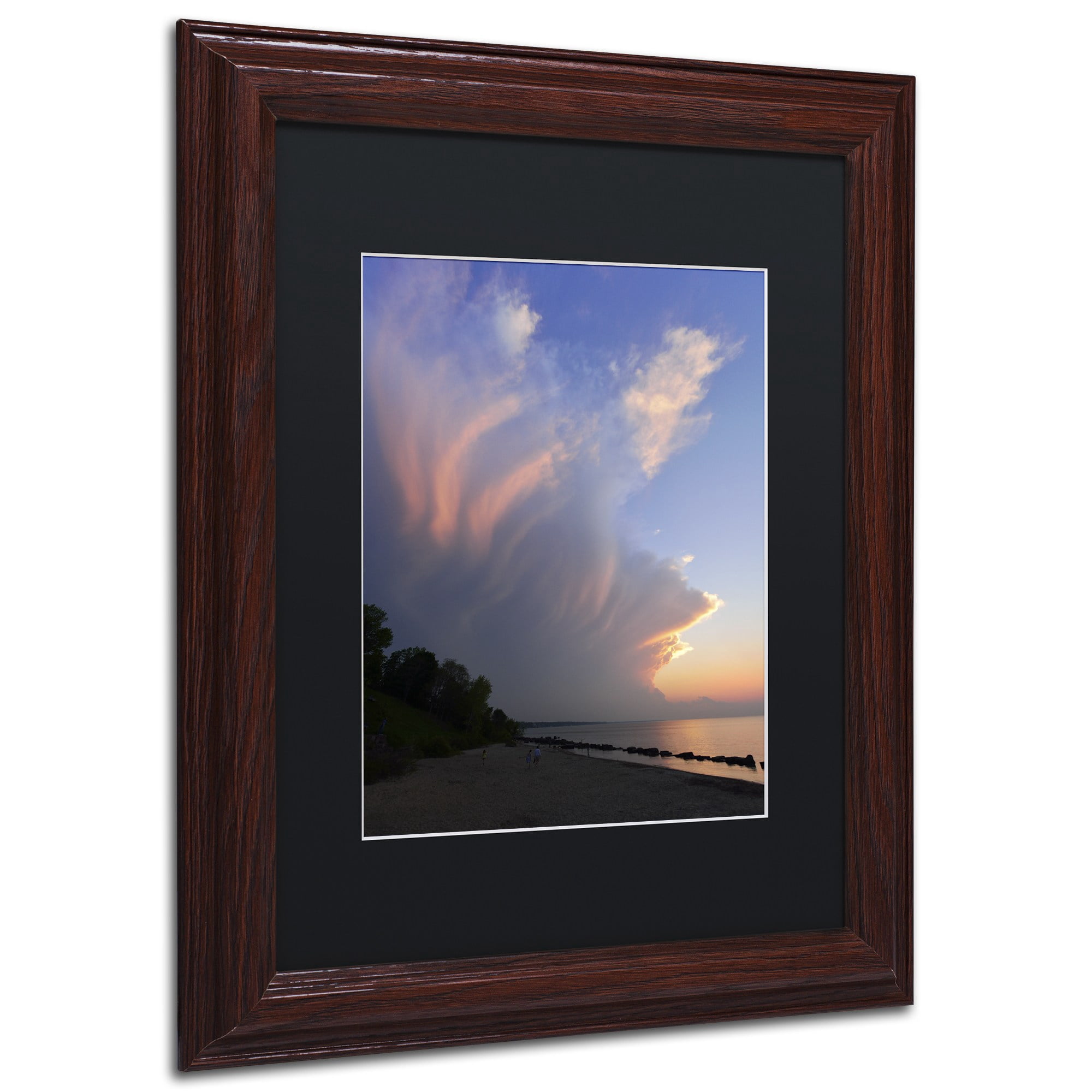 "Developing Sunset Storm" Canvas Art by Kurt Shaffer Black Matte, Wood Frame