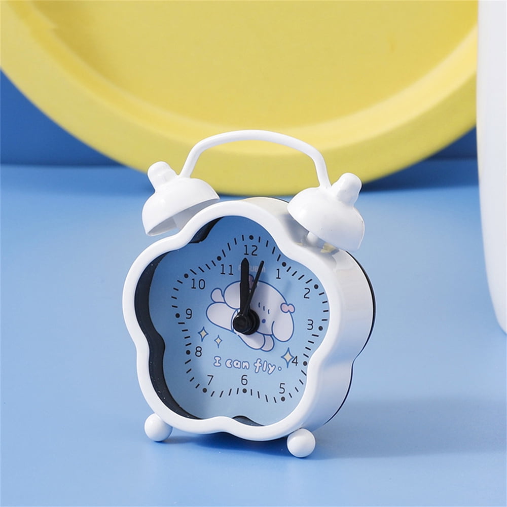 Creative Mini Alarm Clock Cartoon Metal Desktop Electronic Clock for