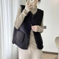 thumbnail image 4 of AherBiu Womens Cropped Fleece Vests Button down V Neck Sleeveless Fall Casual Outwear Vest Coats with Pockets, 4 of 7