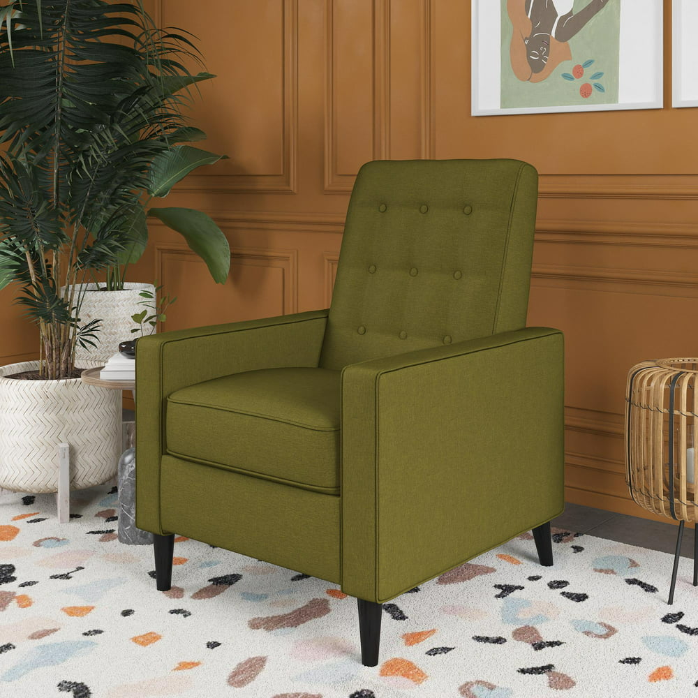 Queer Eye Wimberly Pushback Recliner, Mid-Century Modern Accent Chair