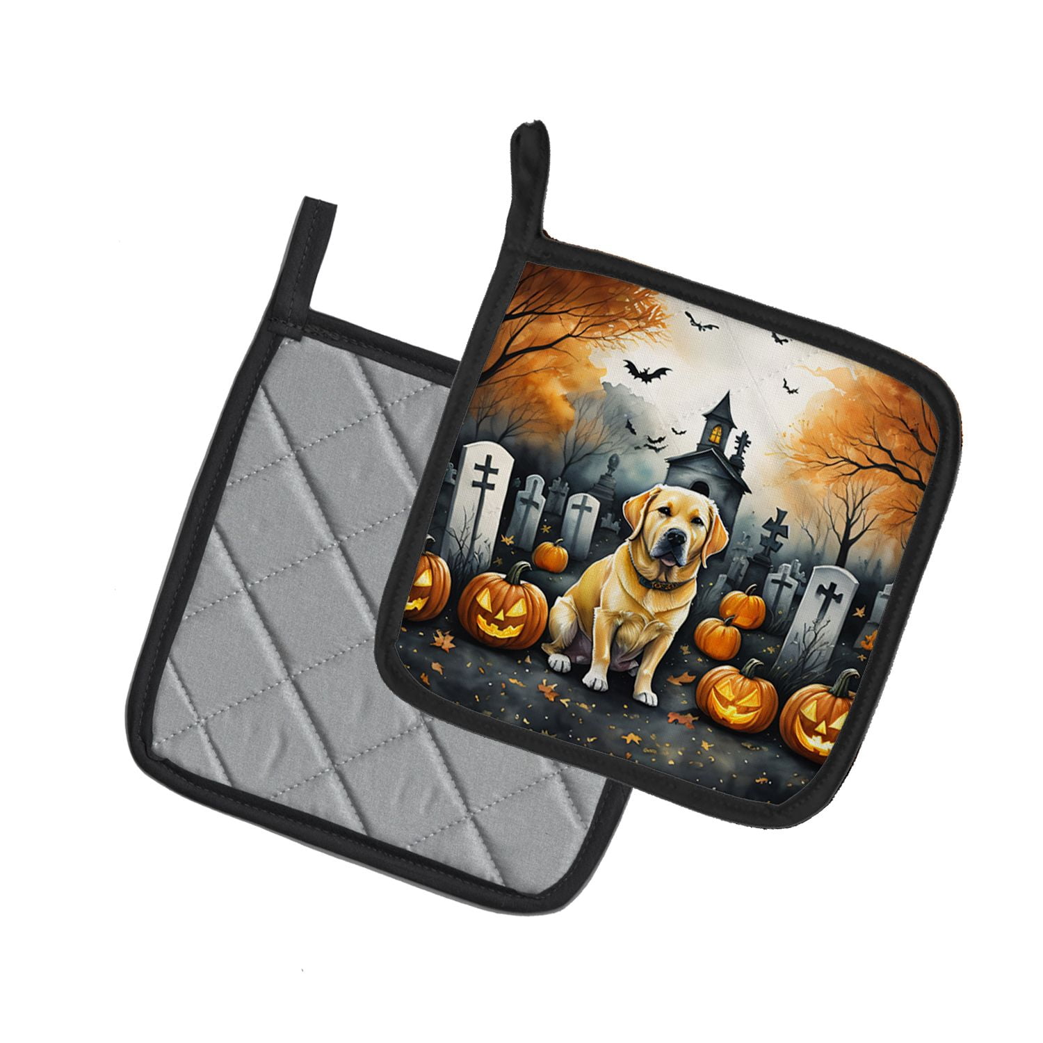 Labrador Retriever Halloween Pot Holders 7.5x7.5 Inch with Breed Artwork