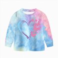 thumbnail image 6 of Toddler Girl Fall Outfits 24 Months 2T 3T 4T 5T 6T 7T Toddler Baby Girl Fall Winter Clothes Tie-dye Long Sleeve Pullover Sweatshirts Jogger Pants Blue Size 2-3 Years, 6 of 9
