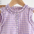 thumbnail image 4 of TOWED22 Toddler Baby Girl Outfits 2 Piece Sleeveless Embroidered Bow Camisole Wide Leg Linen Pants Clothes(Purple,3-4 Y), 4 of 6