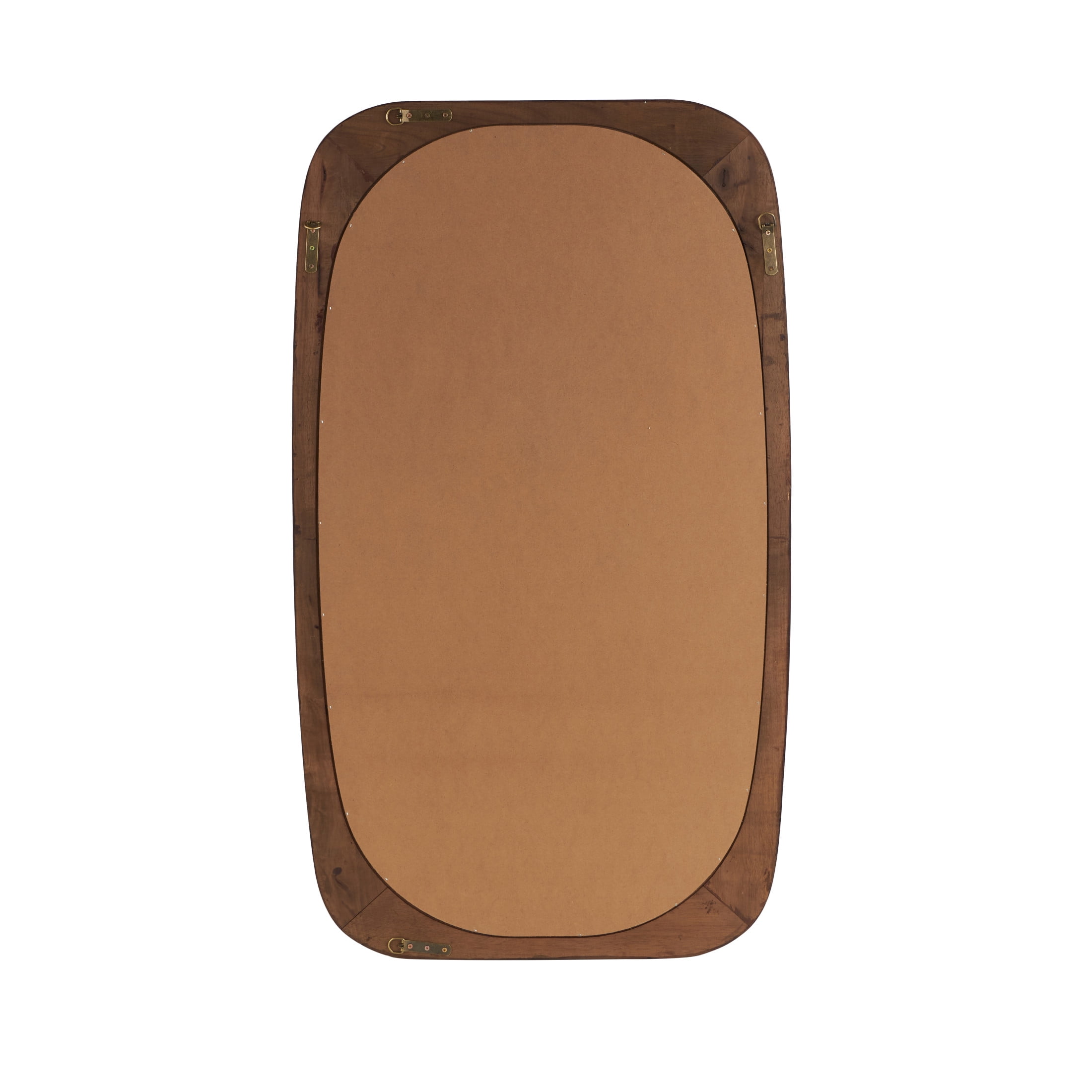 DecMode 27" x 47" Dark Brown Oval Wall Mirror
