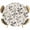 Grey, linen, variant on Elastic Fitted Round Tablecloth, Pink Grey Botanical Waterproof Stretch Table Cover for 36"-44" Tables, Rustic Country Spring Floral Summer Leaf Washable Outdoor Tablecloths for Patio, Picnic