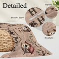 thumbnail image 2 of Sweet Home Pillow Covers, Linen Long Throw Pillow Case, Western Stars Bird Houses Brown Wooden Grain Holiday Pillow Protector Decorative Cushion Cover for Living Room/Bedroom 20" x 26", 2 of 8