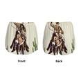 thumbnail image 6 of Goofa Vintage Cowboy Riding Horse Printed Women 2 in 1 Running Shorts,Quick Dry Athletic Workout Shorts,High Waisted Athletic Shorts with Liner Pockets-Medium, 6 of 9