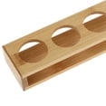 thumbnail image 3 of qimpservices Soporte/estante de bambú para vasos de chupito - Bandeja para servir vino y bebidas de bar 6 agujeros rectos, 3 of 9